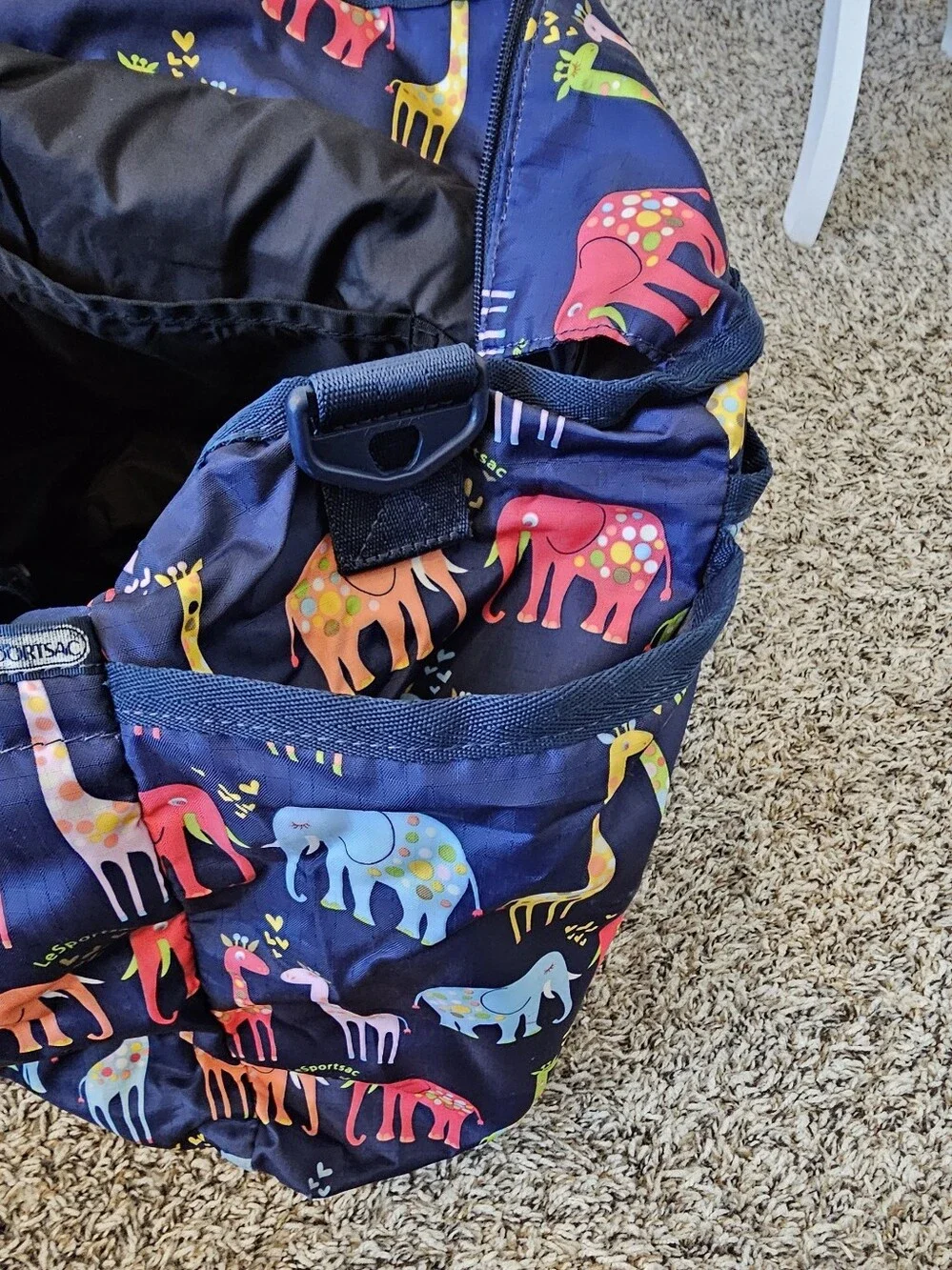 LeSportsac Ryan Neutral Diaper Bag Animal Print